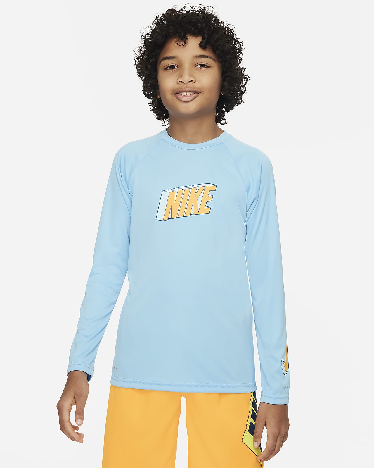 Nike Swim 大童（男孩）防晒速干长袖上衣