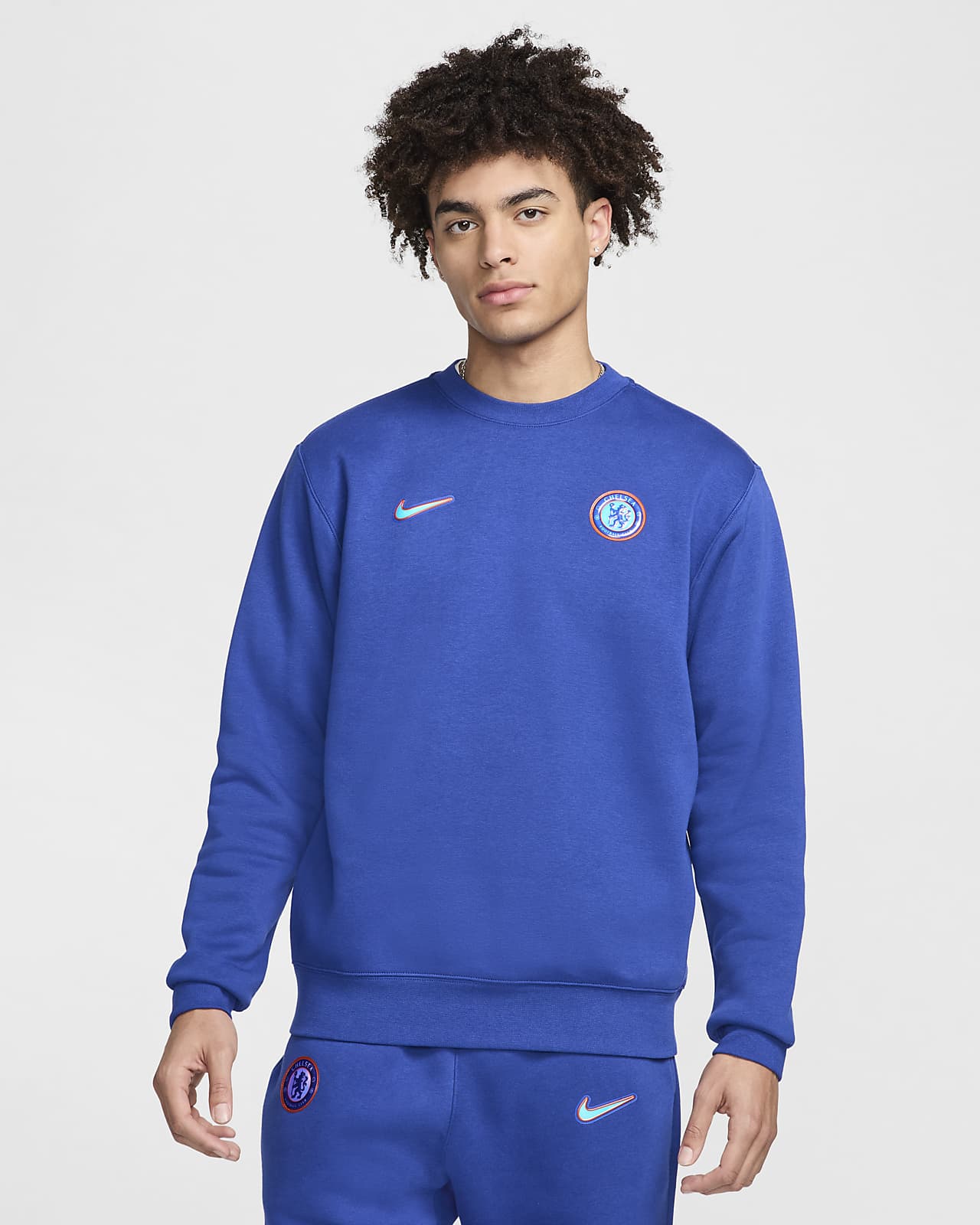切尔西 Club Nike 男子加绒足球圆领运动衫