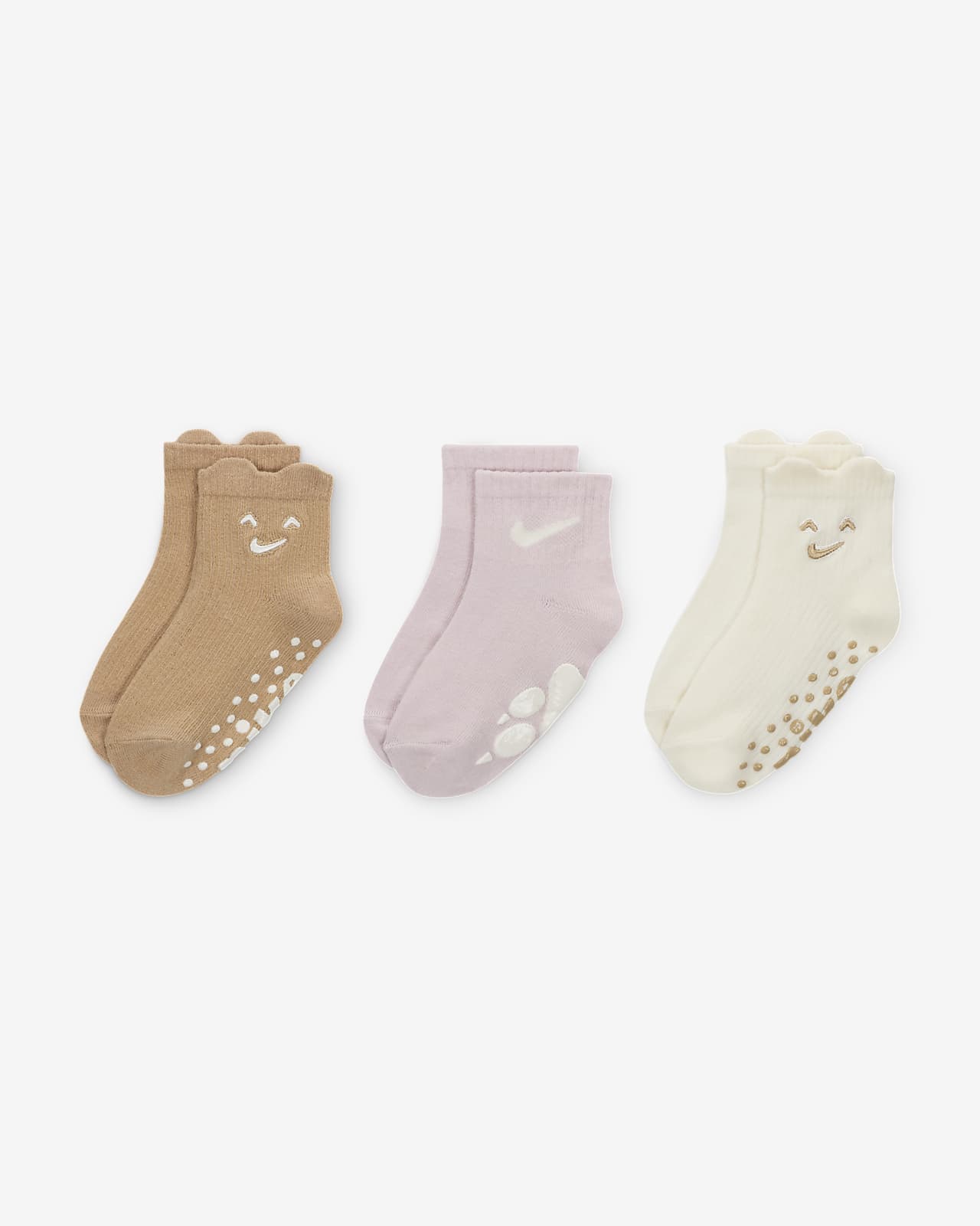Nike Cozy Comfort 婴童罗纹运动短袜（3 双）