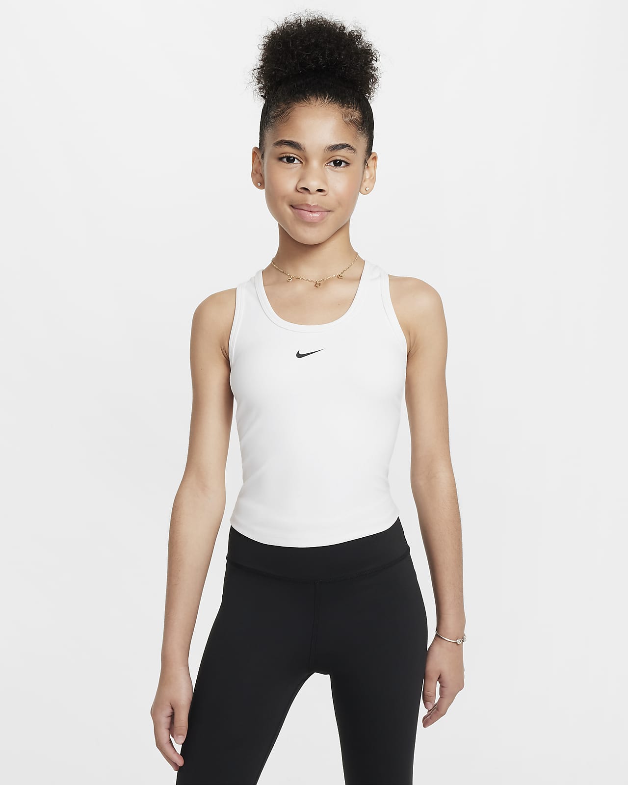 Nike One Fitted Dri-FIT 大童（女孩）速干背心