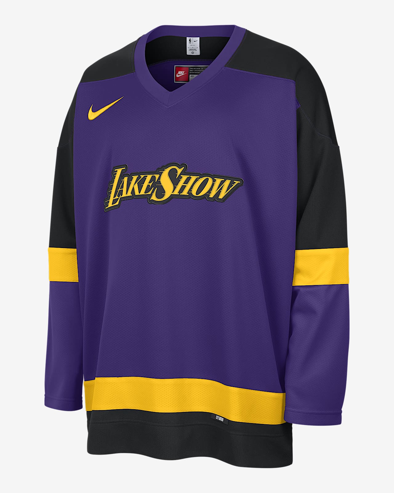 洛杉矶湖人队 City Edition Nike NBA Jersey 男子速干冰球球衣