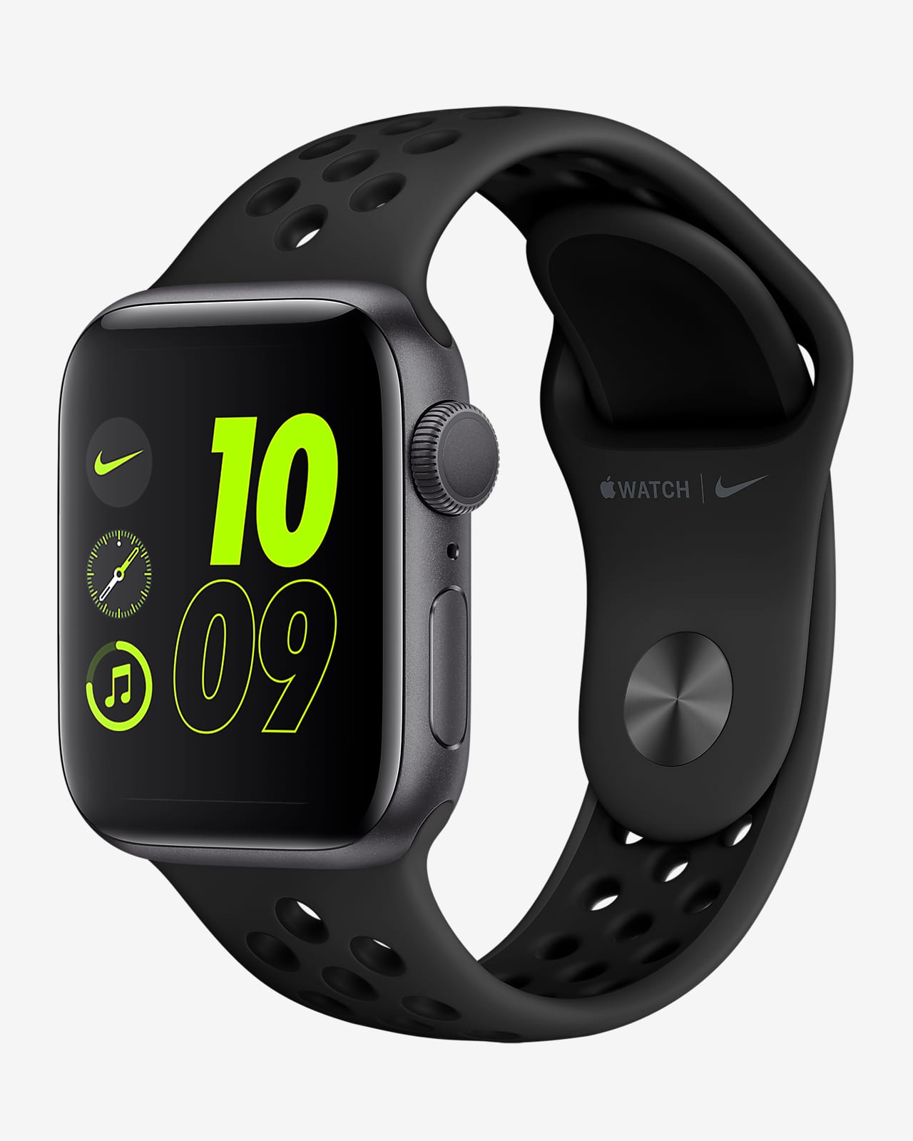 Apple Watch Nike SE (GPS) 搭配Nike 运动表带40 毫米深空灰色铝金属表