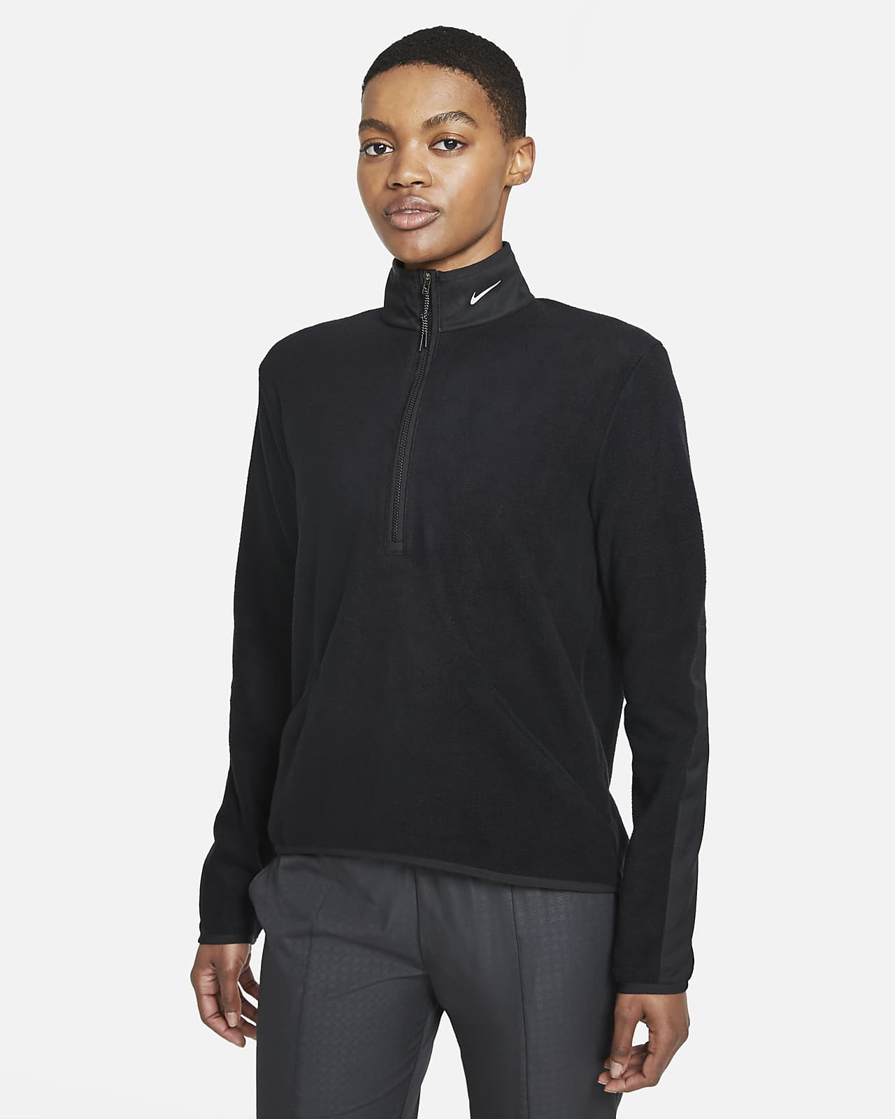 Nike Therma-FIT Victory 女子摇粒绒长袖半长拉链开襟高尔夫上衣