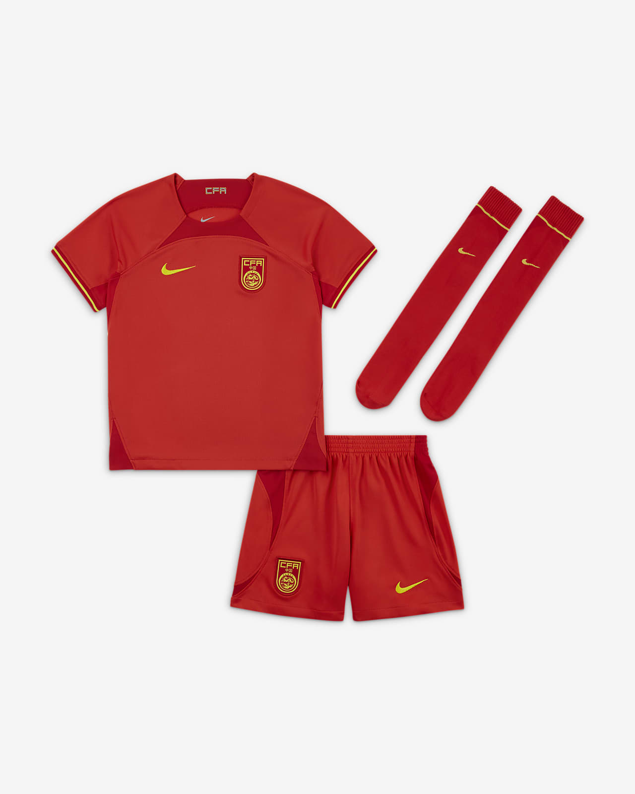 2022/23 赛季中国队主场球迷版 Nike 幼童足球套装