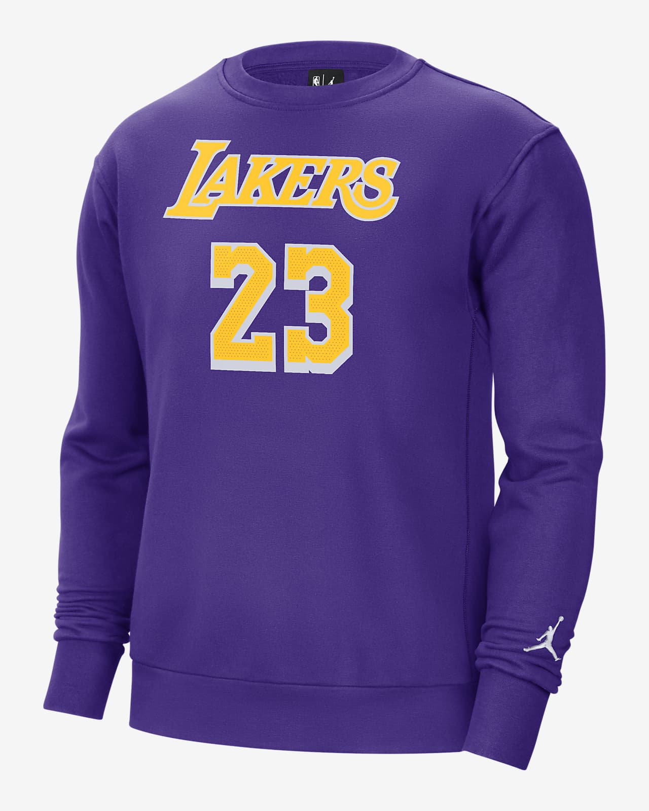 洛杉矶湖人队 Statement Edition Jordan NBA 男子起绒圆领上衣