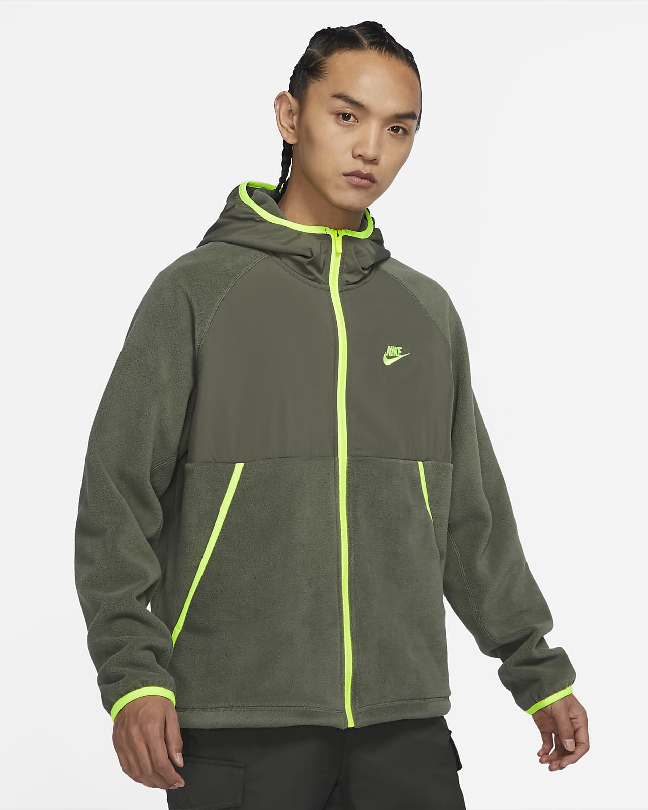 Nike Sportswear 男子全长拉链开襟连帽衫