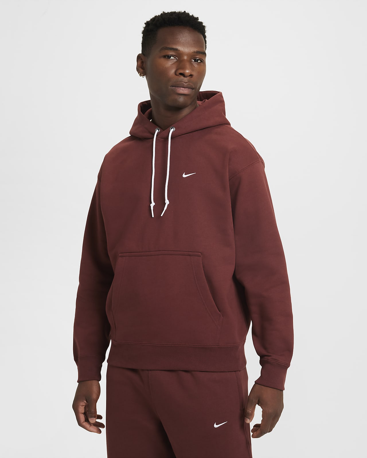 Nike Solo Swoosh 男子加绒套头连帽衫