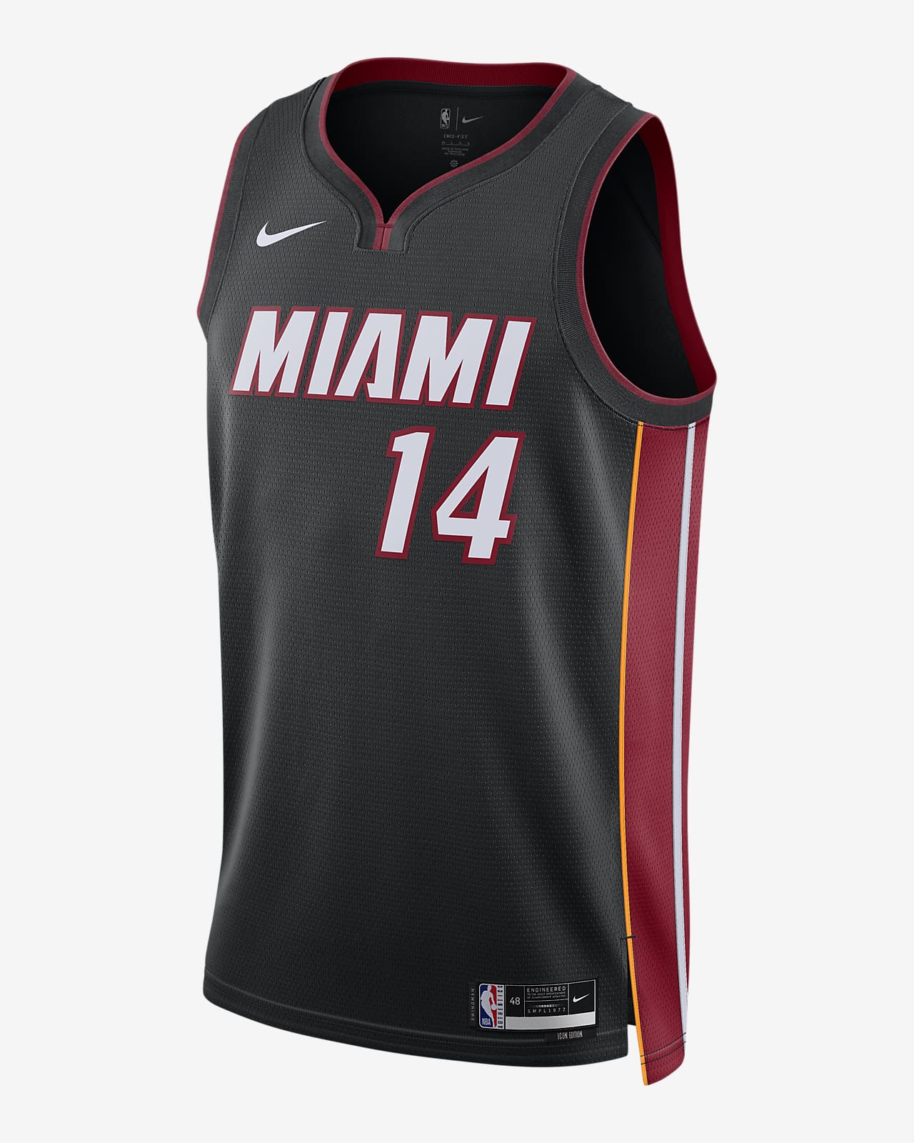 2022/23 赛季迈阿密热火队 Icon Edition Nike Dri-FIT NBA Swingman Jersey 男子透气速干球衣