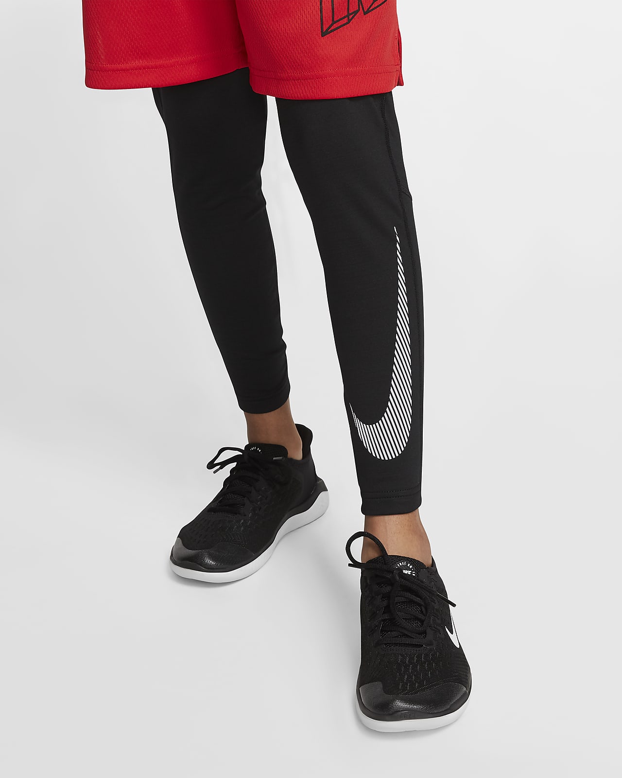 nike pro warm 大童(男孩)印花训练紧身裤