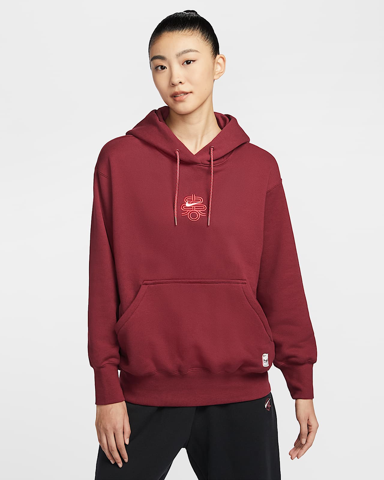 Nike Sportswear 耐克灵蛇迎新系列李梦同款女子 Oversize 风套头连帽衫