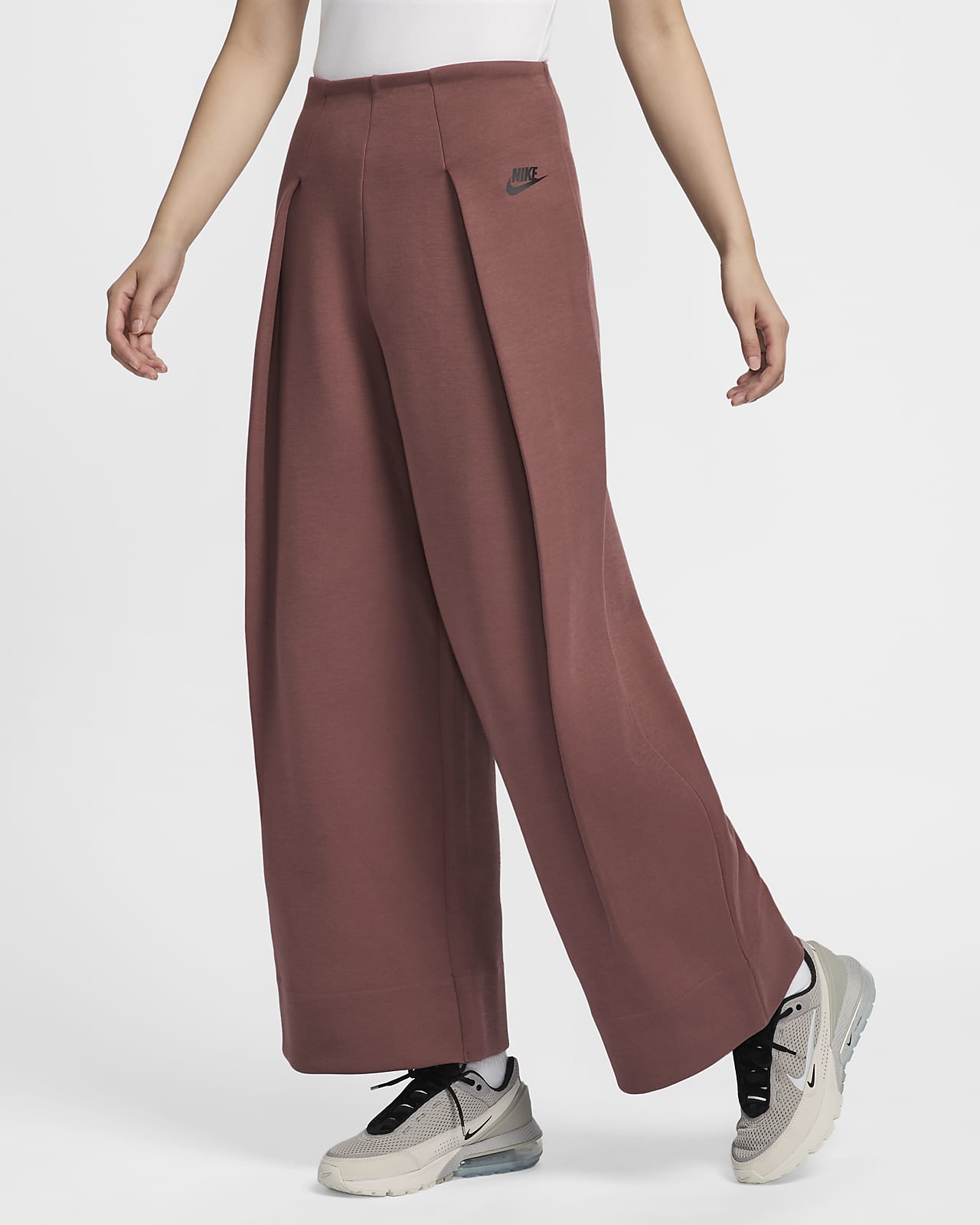Nike Sportswear Tech Fleece 女子高腰褶裥长裤阔腿裤