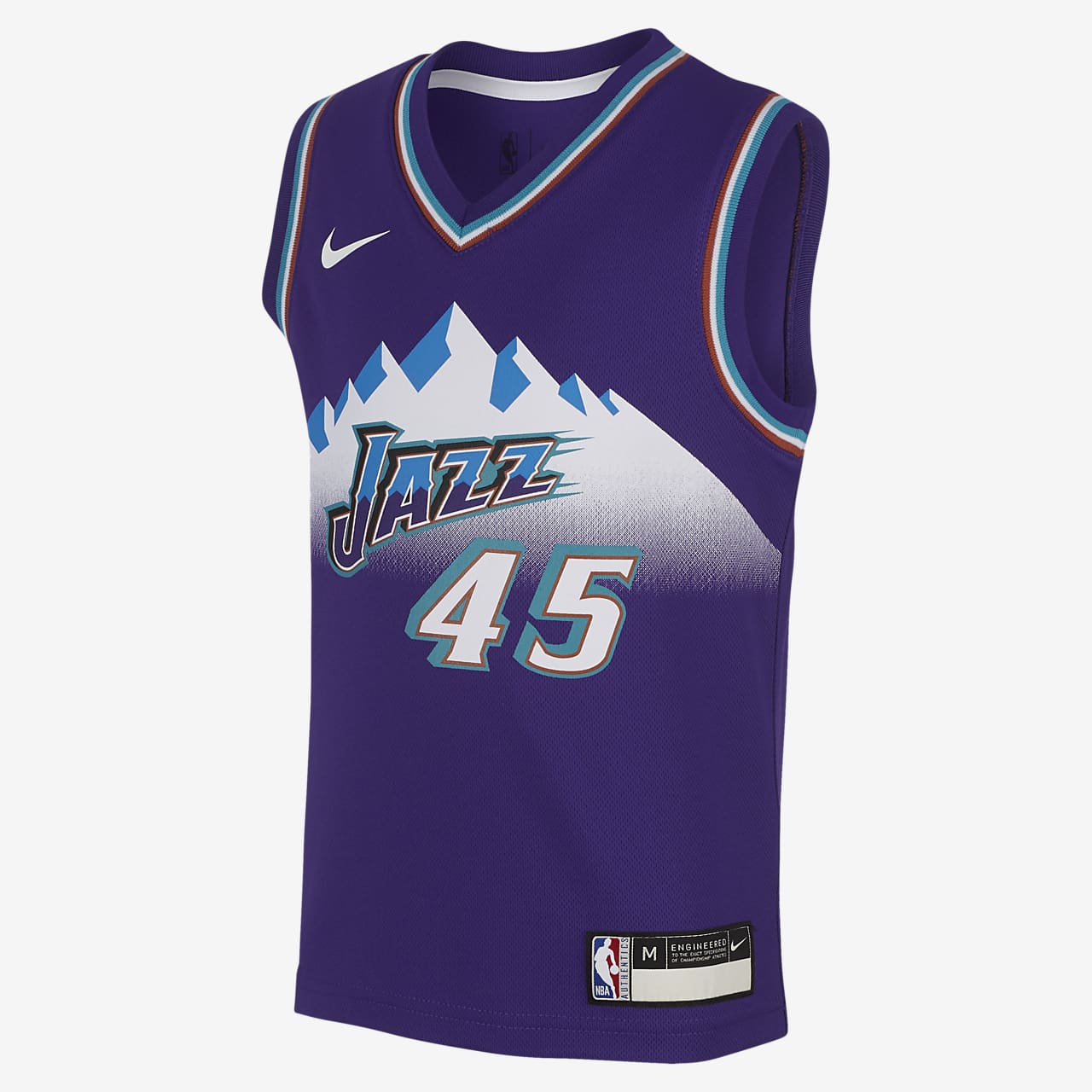 犹他爵士队 (Donovan Mitchell) Classic Edition Nike NBA Replica Jersey 幼童球衣