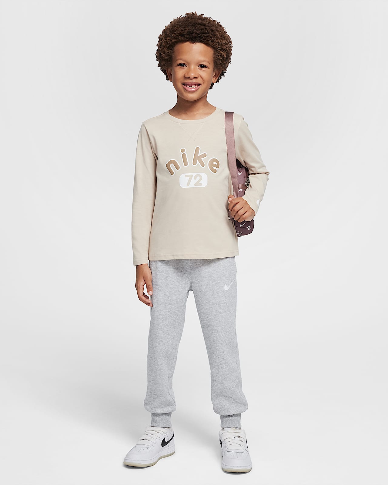 Nike E1D1 幼童长袖T恤和长裤套装