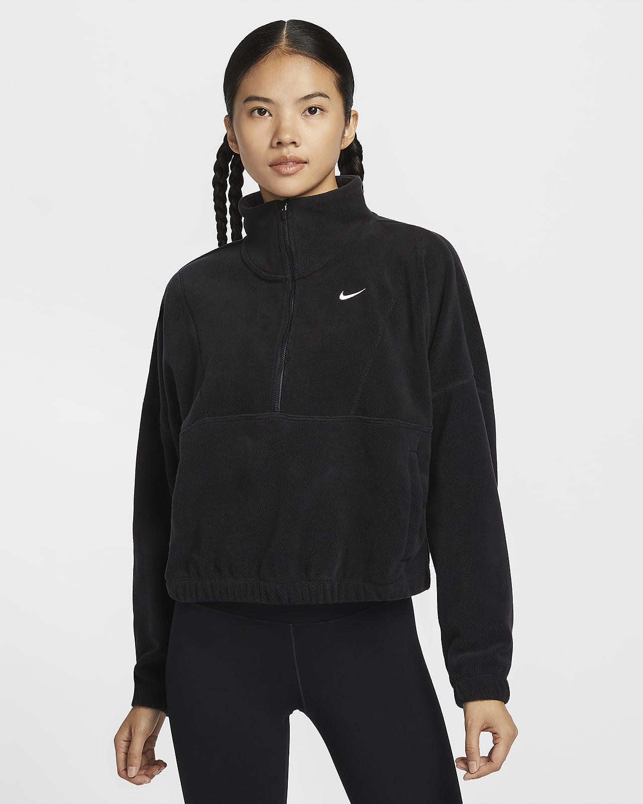 Nike One Therma-FIT 女子 Oversize 风摇粒绒长袖上衣