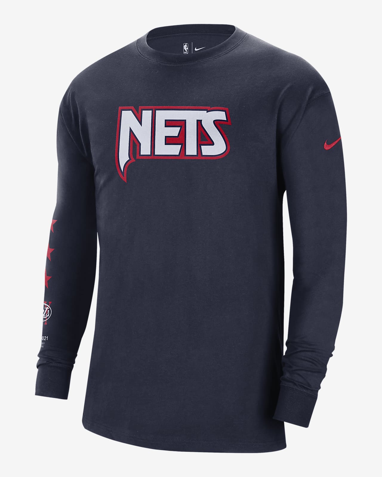布鲁克林篮网队 Courtside Nike NBA 男子长袖T恤