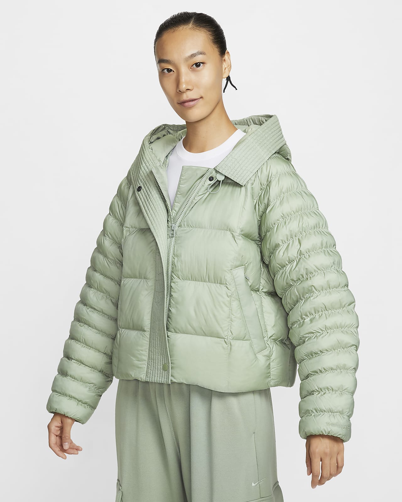 Nike Sportswear Swoosh Puffer PrimaLoft® Therma-FIT 女子 Oversize 风连帽夹克