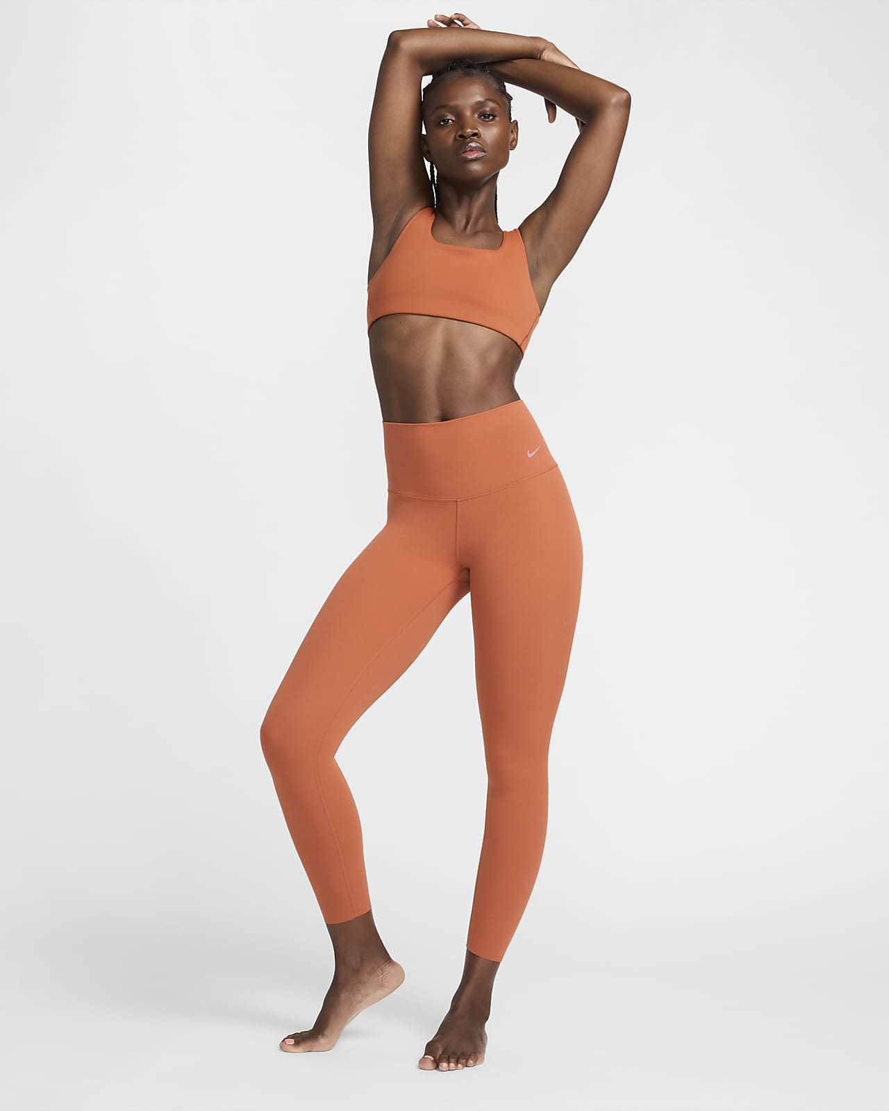 Nike Zenvy 女子软糯塑型低强度包覆速干高腰九分紧身裤