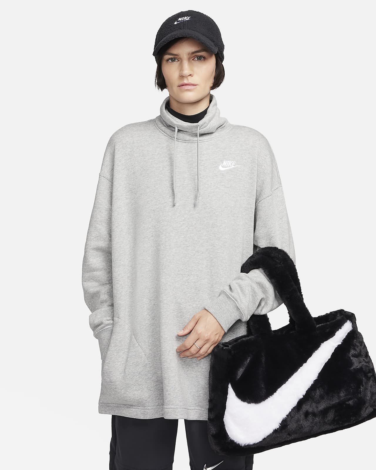 Nike Sportswear 人造毛皮托特包