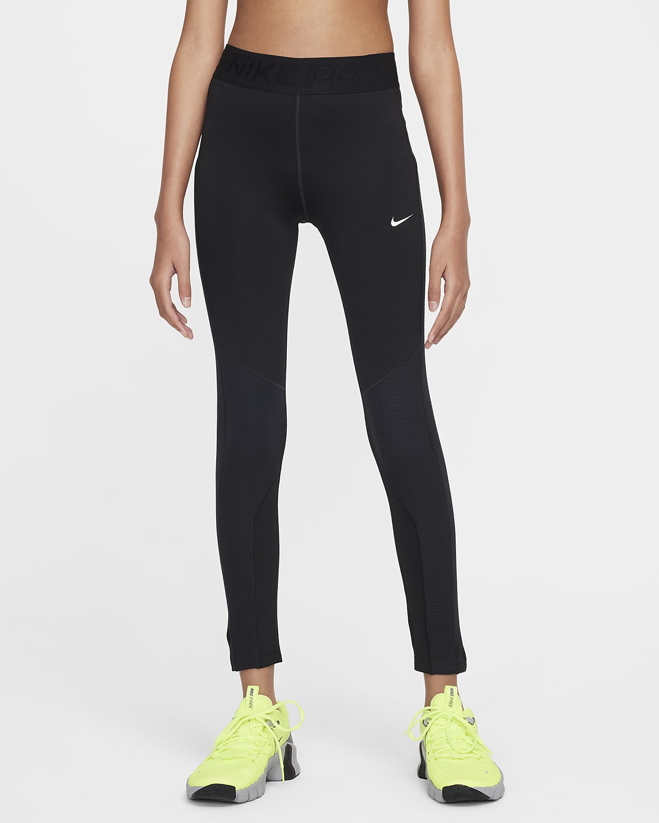 Nike Pro Therma-FIT 大童（女孩）中腰训练紧身裤