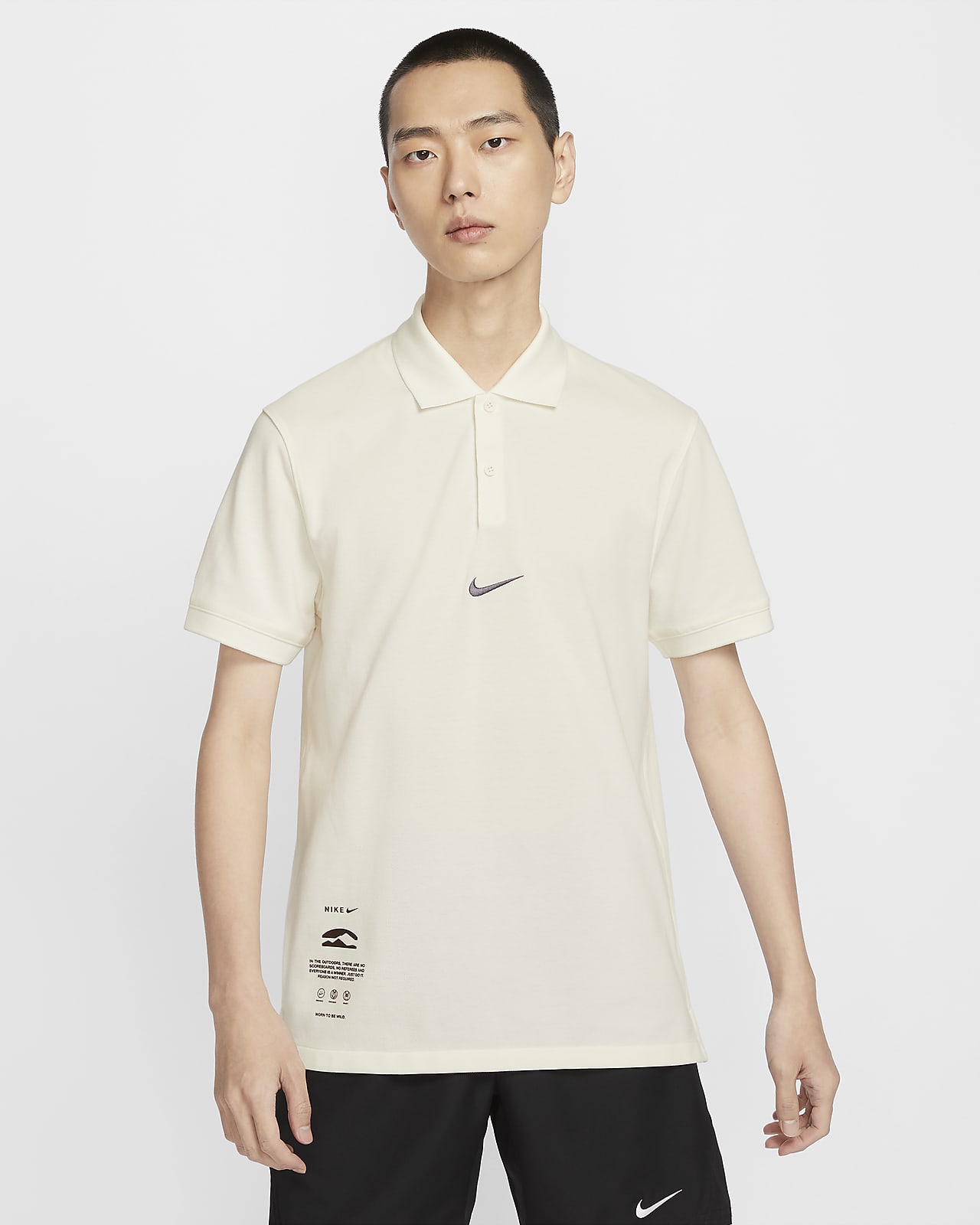 Nike polo 男子速干印花修身网球翻领T恤