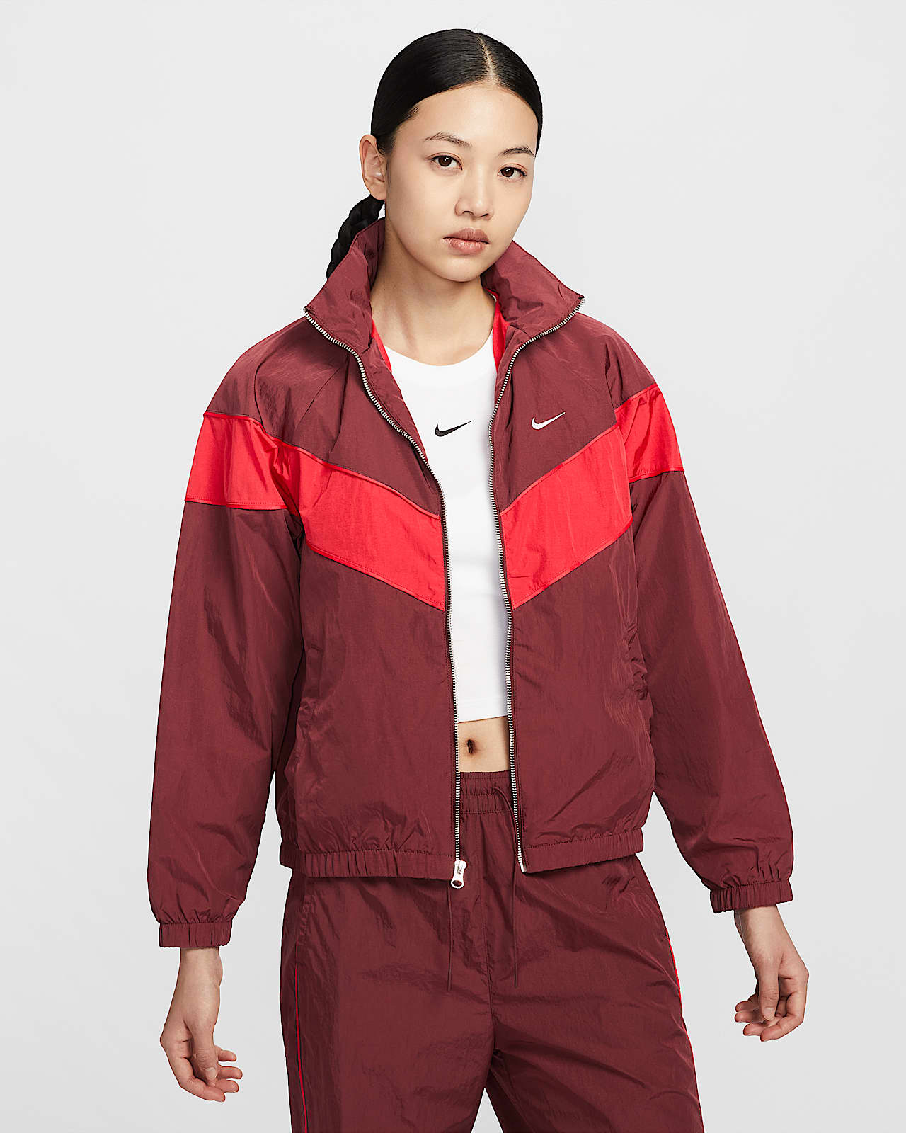 Nike Windrunner 风行者系列郑钦文同款女子宽松防晒梭织全长拉链开襟夹克