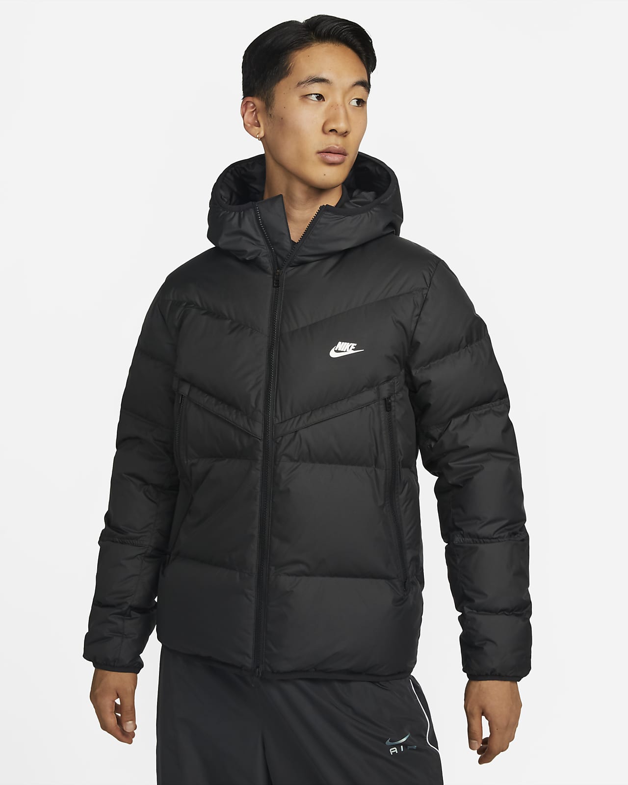 nike sportswear storm-fit windrunner 男子防风拒水轻盈保暖羽绒连