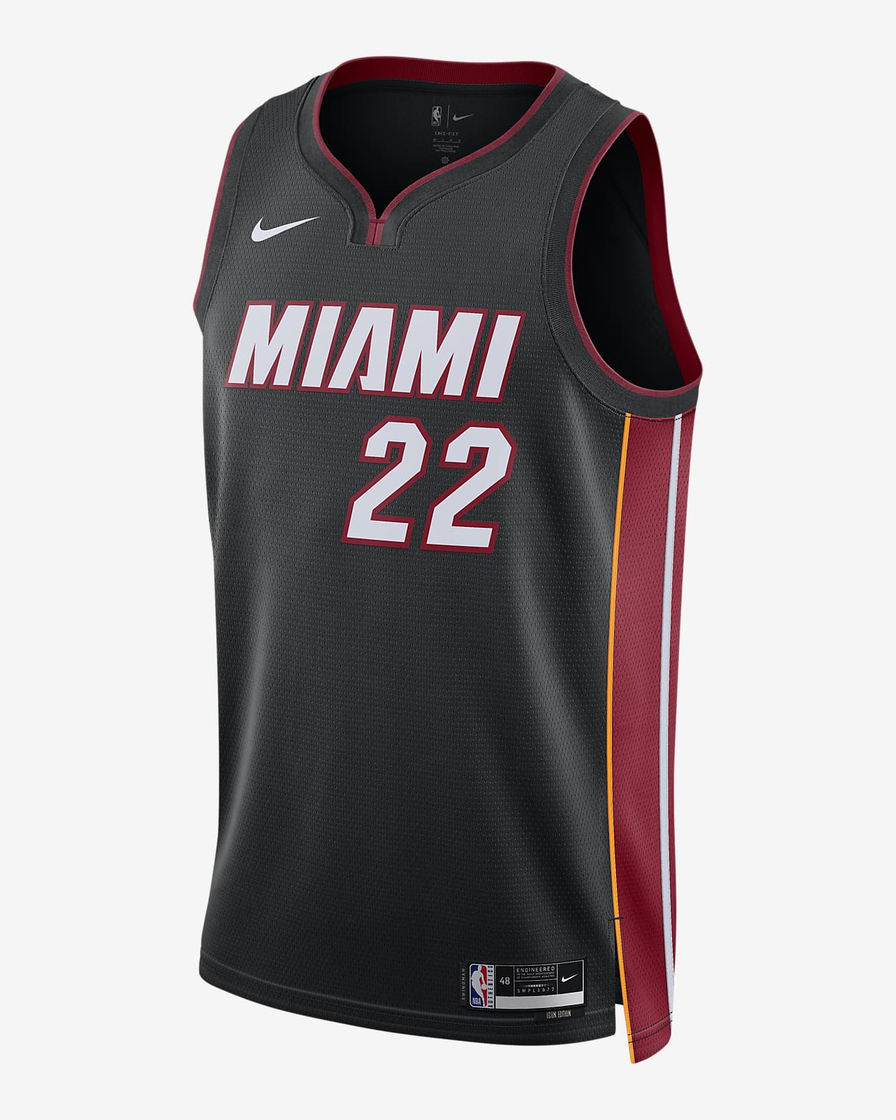 2022/23 赛季迈阿密热火队 Icon Edition Nike Dri-FIT NBA Swingman Jersey 男子速干球衣