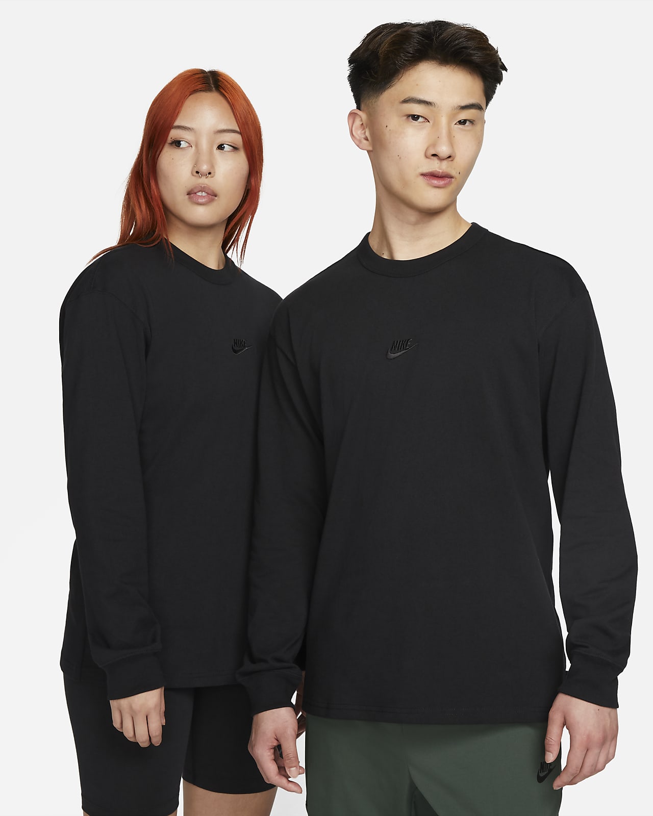 Nike Sportswear Premium Essentials 男子厚实棉料长袖T恤
