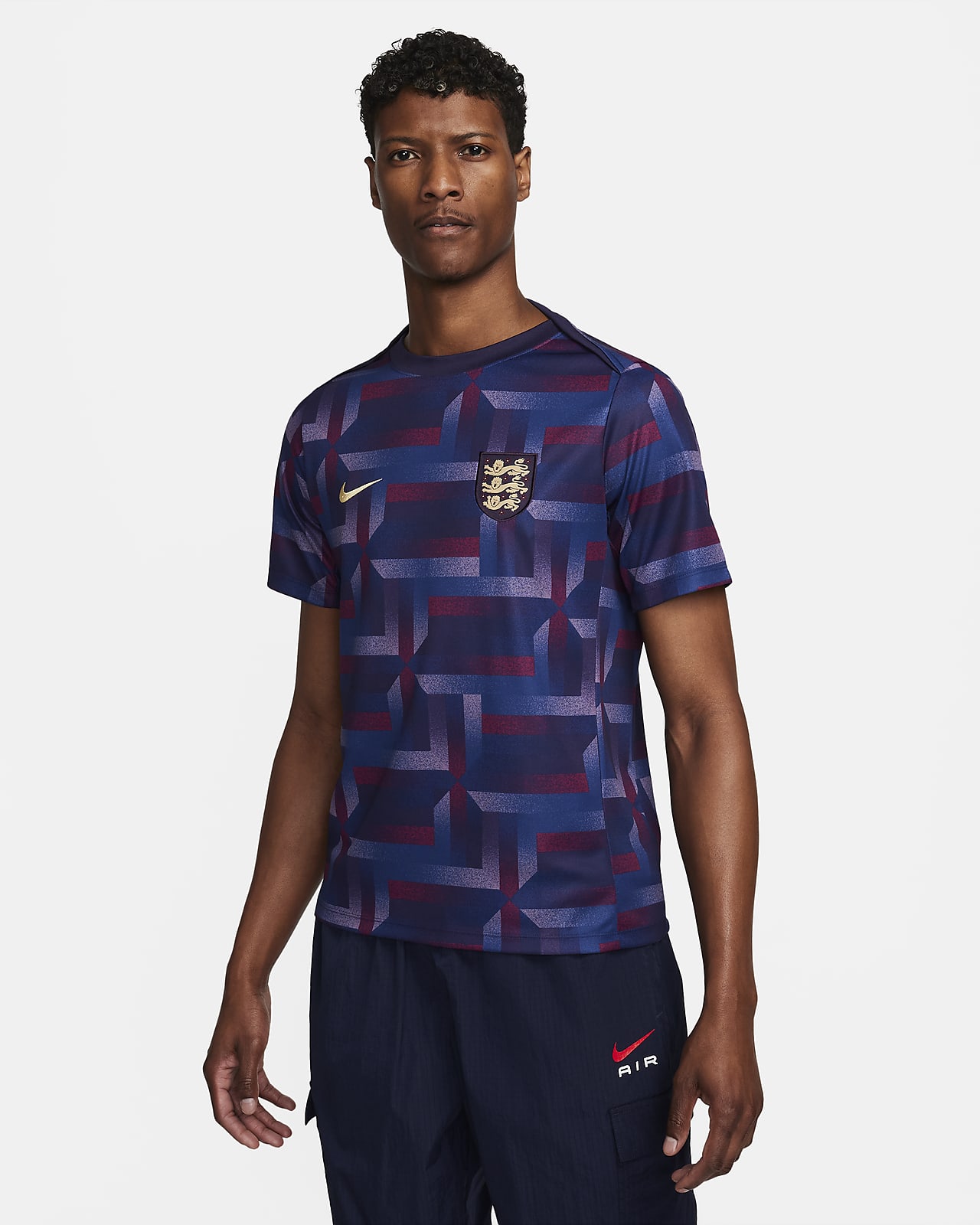 英格兰队 Academy Pro Nike Dri-FIT 男子速干赛前短袖足球上衣