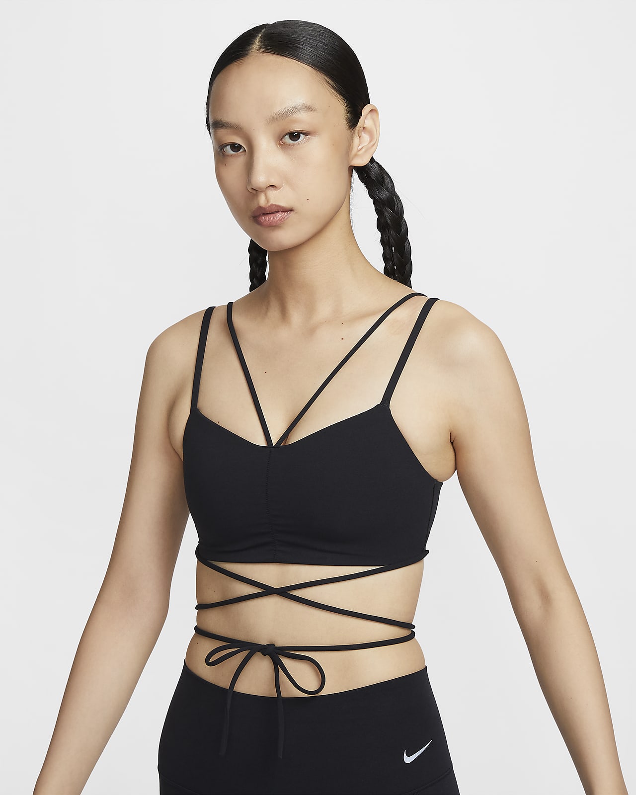 Nike Zenvy Strappy Wrap 女子低强度支撑速干衬垫运动内衣
