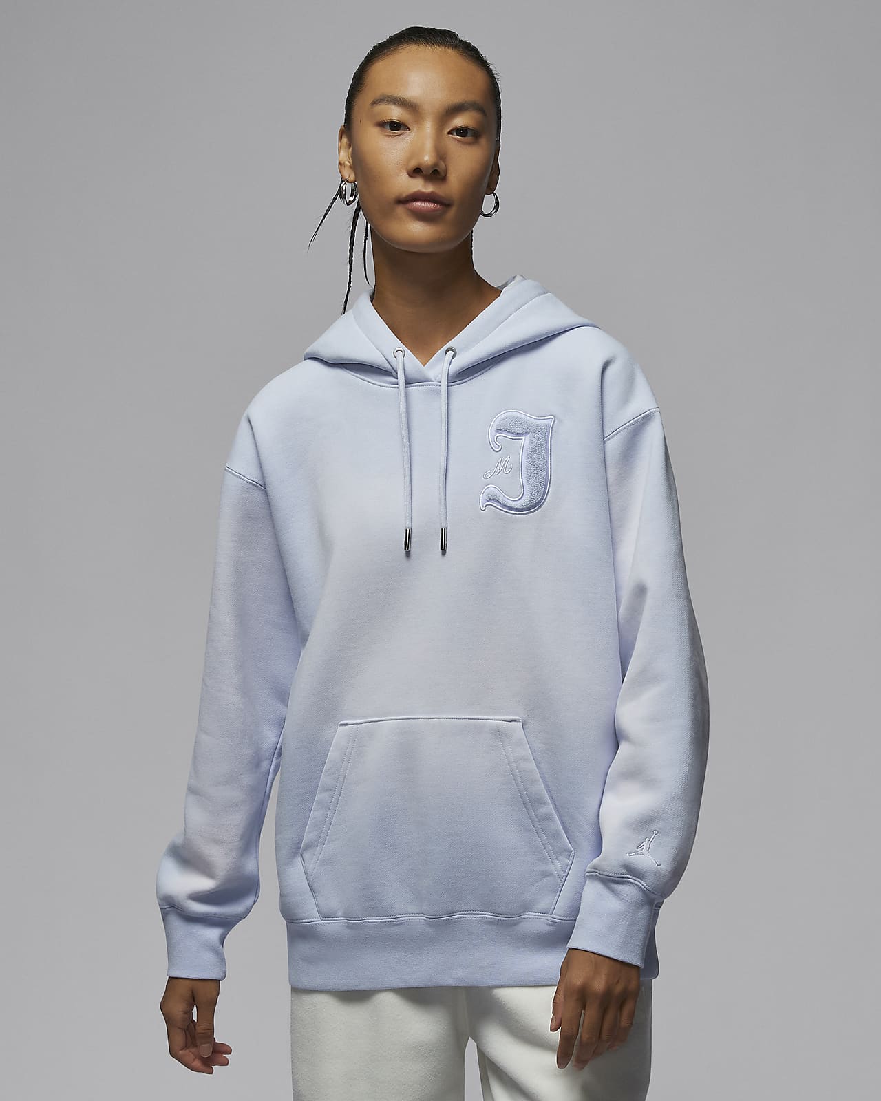 Jordan Flight Fleece 女子刺绣图案加绒套头连帽衫