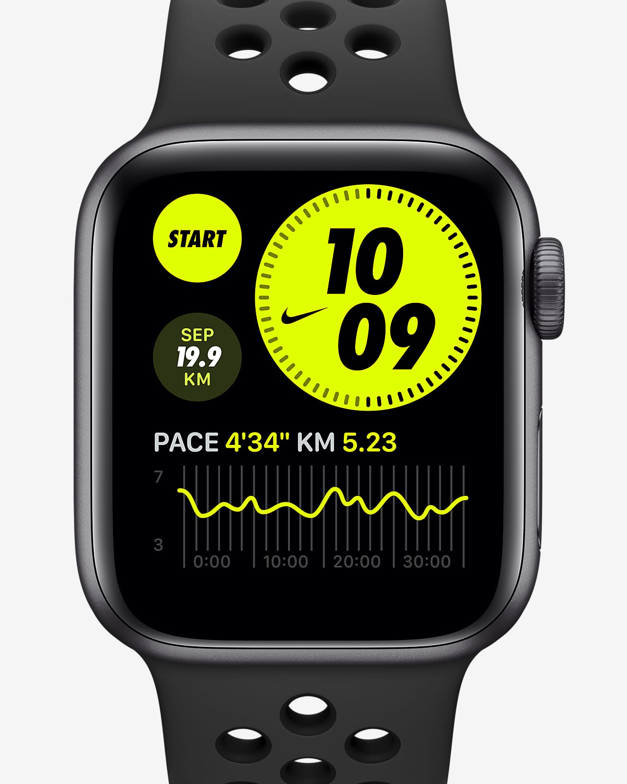 Apple Watch Nike SE (GPS) 搭配Nike 运动表带40 毫米深空灰色铝金属表 
