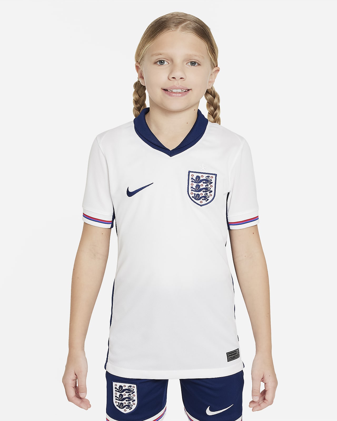 2024/25 赛季英格兰队主场球迷版 Nike Dri-FIT 大童速干足球球衣