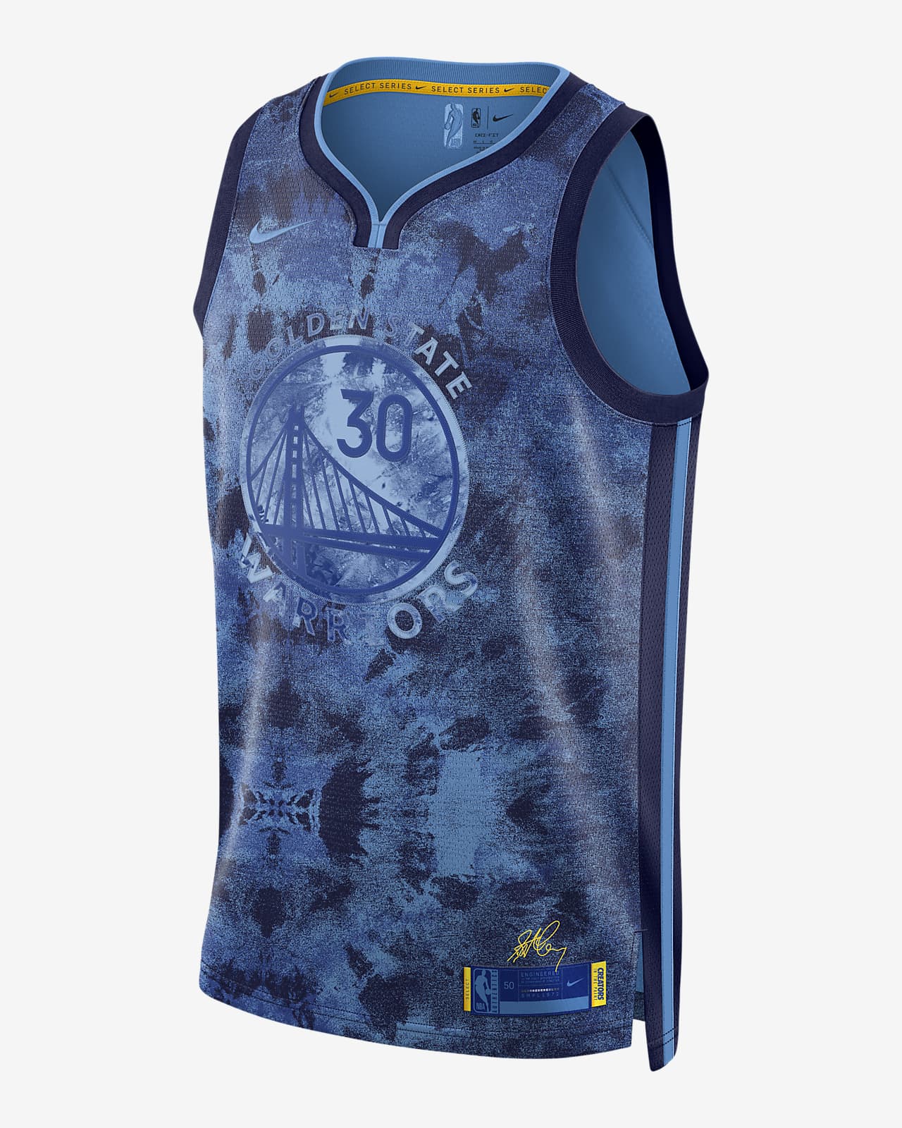 2022/23 赛季金州勇士队 (Stephen Curry) Select Series Nike Dri-FIT NBA Jersey 男子球衣