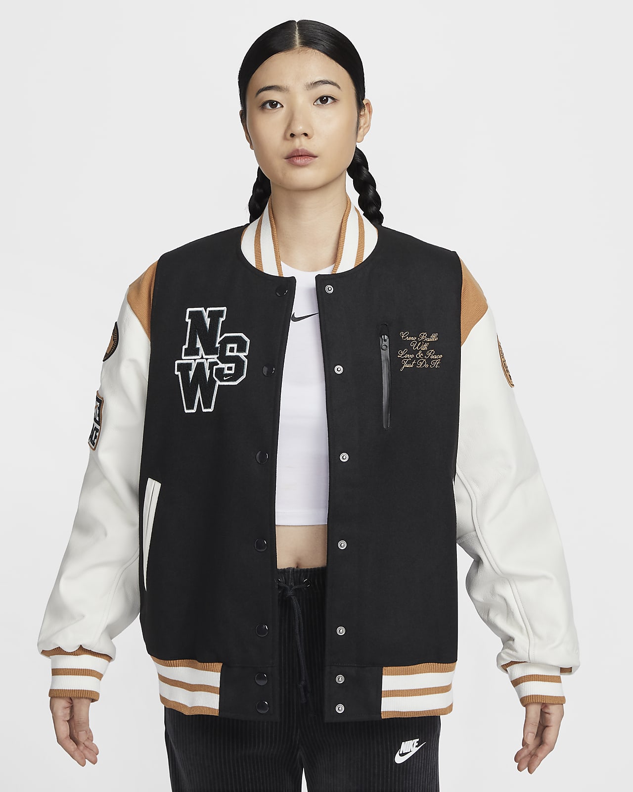 Nike Sportswear KYOKA 同款 Destroyer 女子棒球夹克