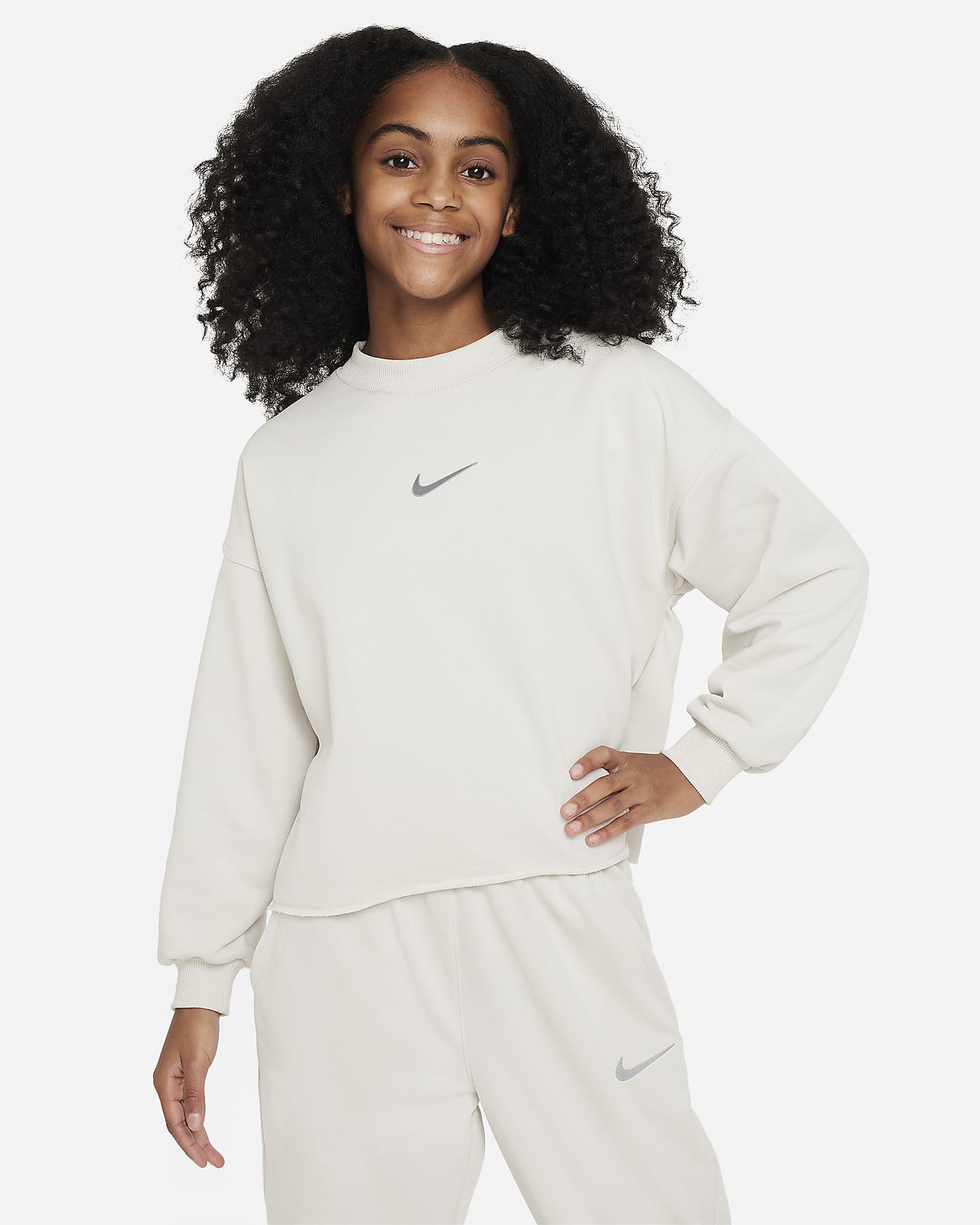 Nike Sportswear Dri-FIT 大童（女孩）速干圆领运动衫