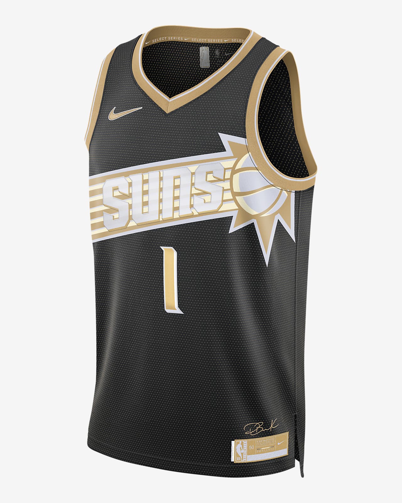 2024 赛季菲尼克斯太阳队 (Devin Booker) Select Series Nike Dri-FIT NBA Jersey 男子速干球衣