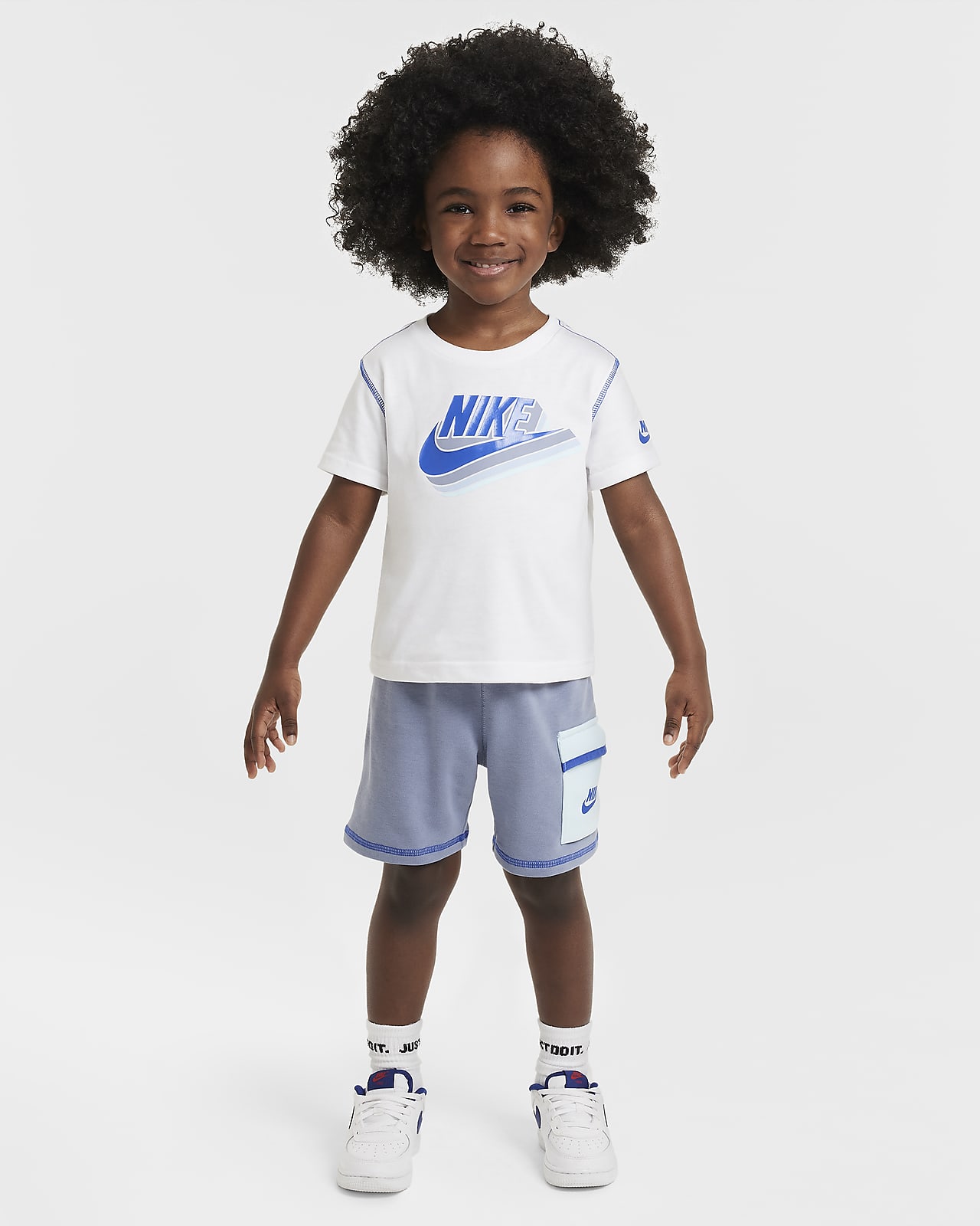 Nike Sportswear Reimagine 婴童T恤和法式毛圈短裤套装