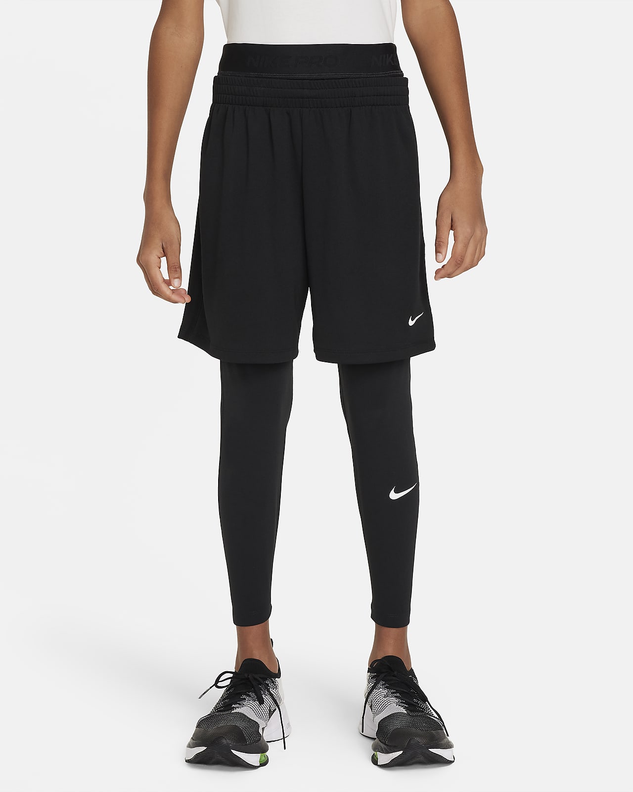 Nike Pro Dri-FIT 大童（男孩）速干训练紧身裤