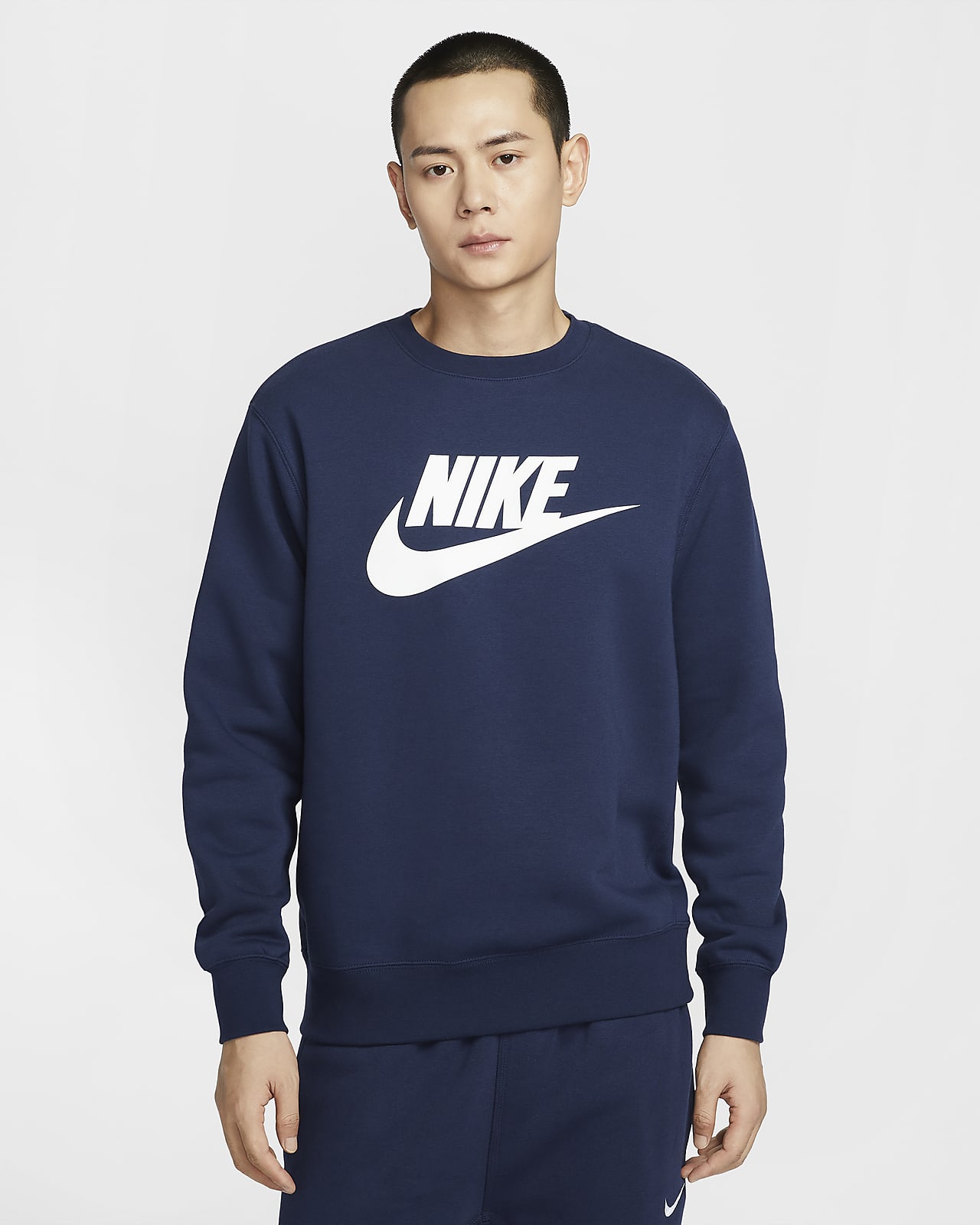 Nike Sportswear Club Fleece 男子印花加绒圆领上衣