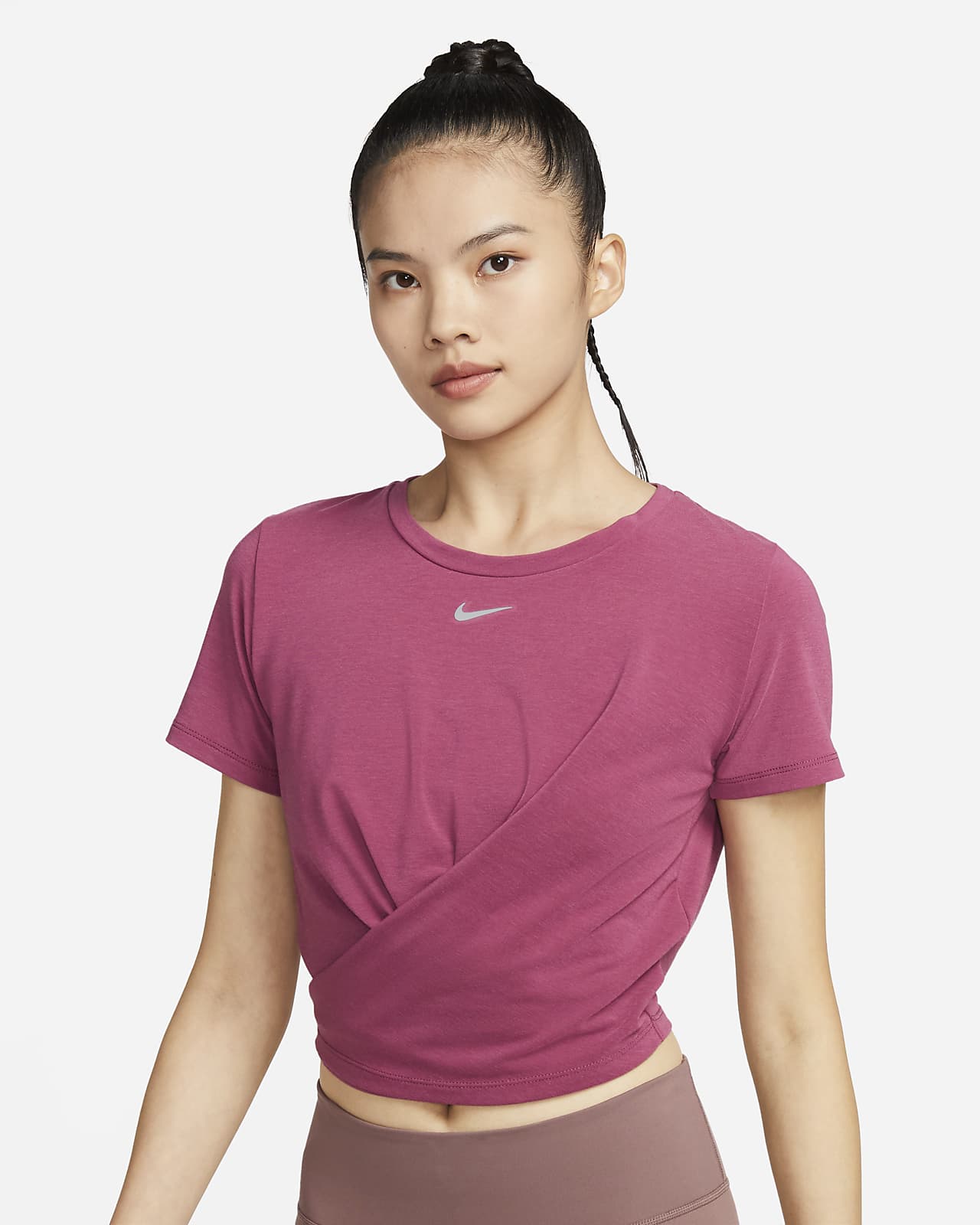 Nike Dri-FIT One Luxe 女子速干扭结式短袖上衣