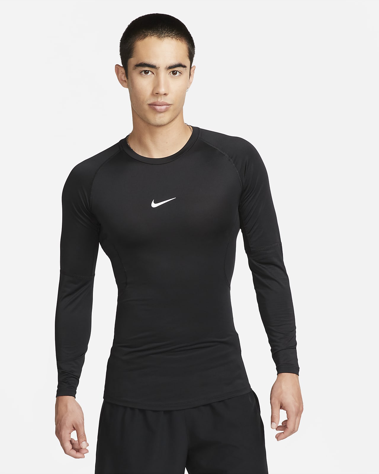Nike Pro Dri-FIT 男子透气速干紧身长袖训练上衣