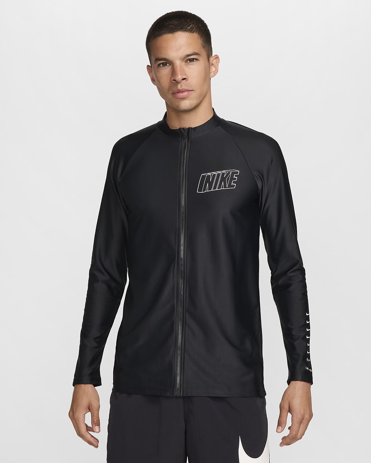 Nike Swim 3-D 男子全长拉链开襟防晒长袖上衣