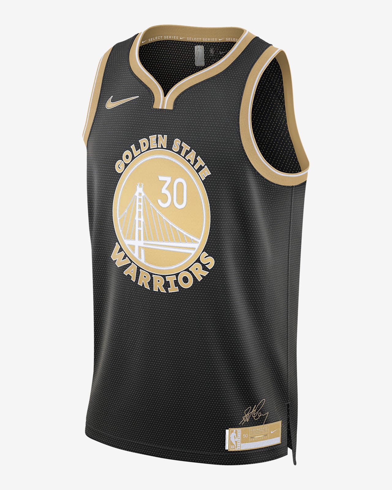 2024 赛季金州勇士队 (Stephen Curry) Select Series Nike Dri-FIT NBA Jersey 男子速干球衣