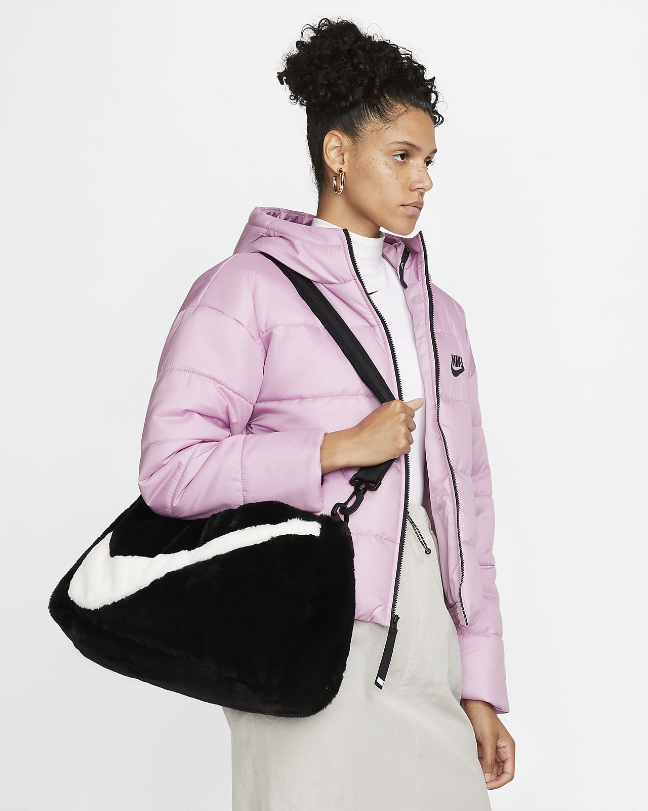 Nike Sportswear Faux Fur 大勾人造毛皮托特包