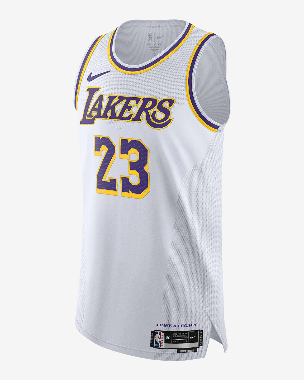 2022/23 赛季洛杉矶湖人队 Association Edition Nike Dri-FIT ADV NBA Authentic Jersey 男子速干球衣