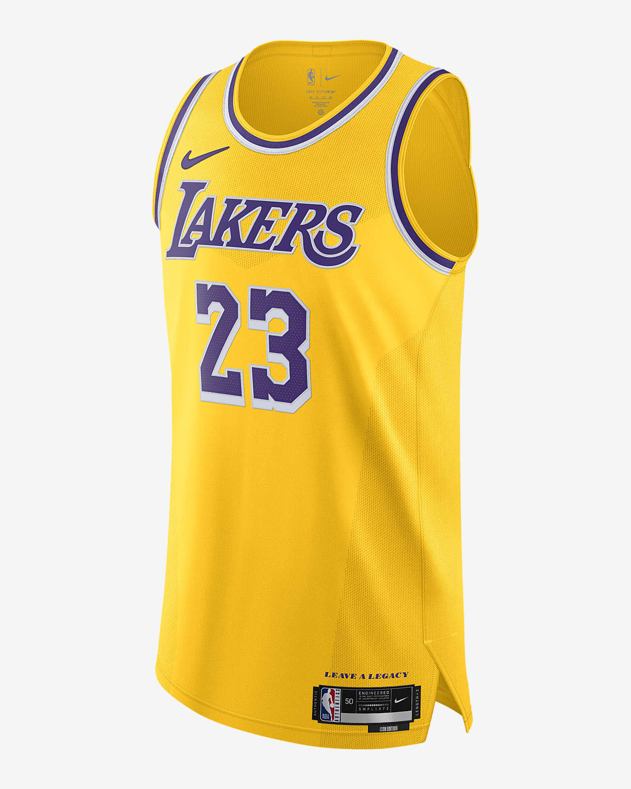 2022/23 赛季洛杉矶湖人队 Icon Edition Nike Dri-FIT ADV NBA Authentic Jersey 男子速干球衣