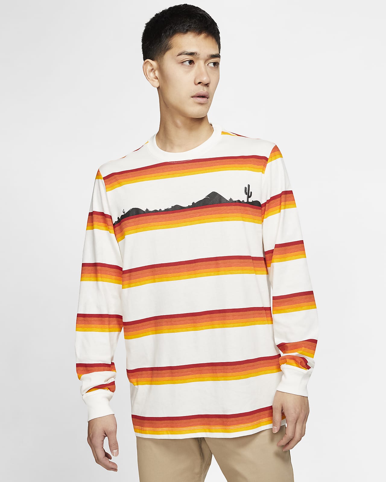 Nike SB 男子印花长袖滑板T恤
