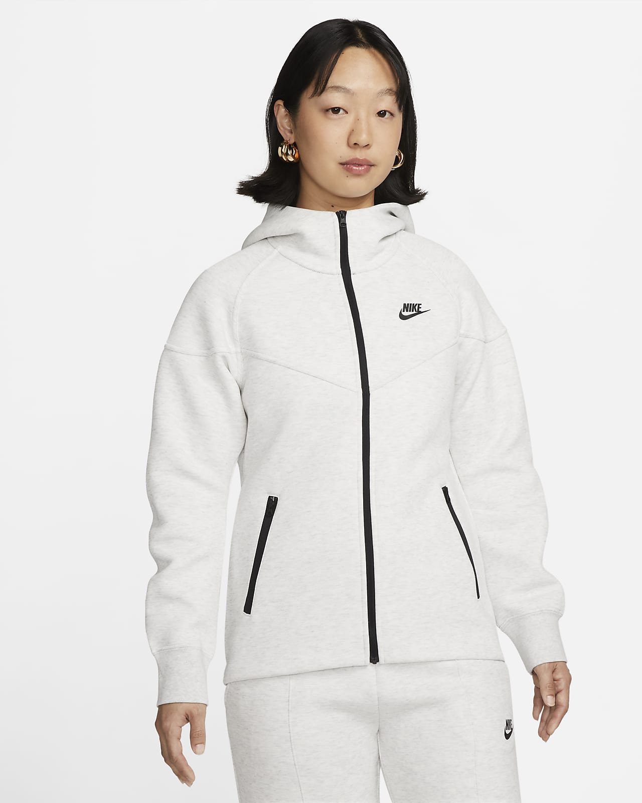 Nike Sportswear Tech Fleece Windrunner 风行者系列女子全长拉链开襟连帽衫