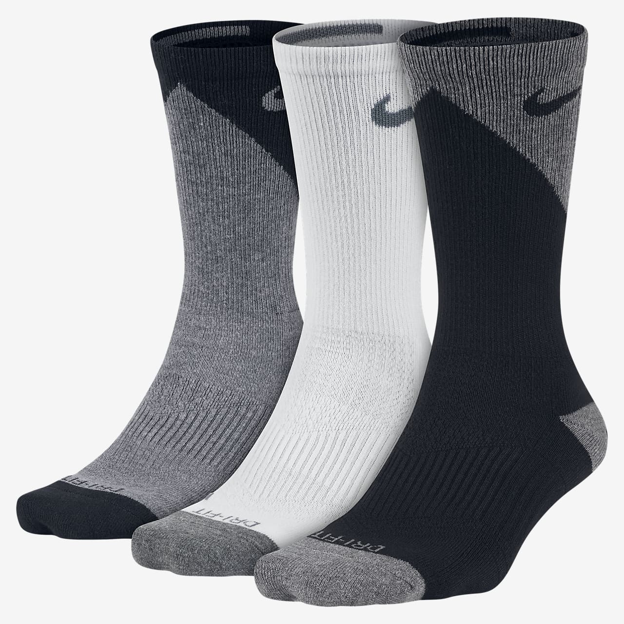 Nike Dry Cushion Graphic Crew 训练袜（3 双）